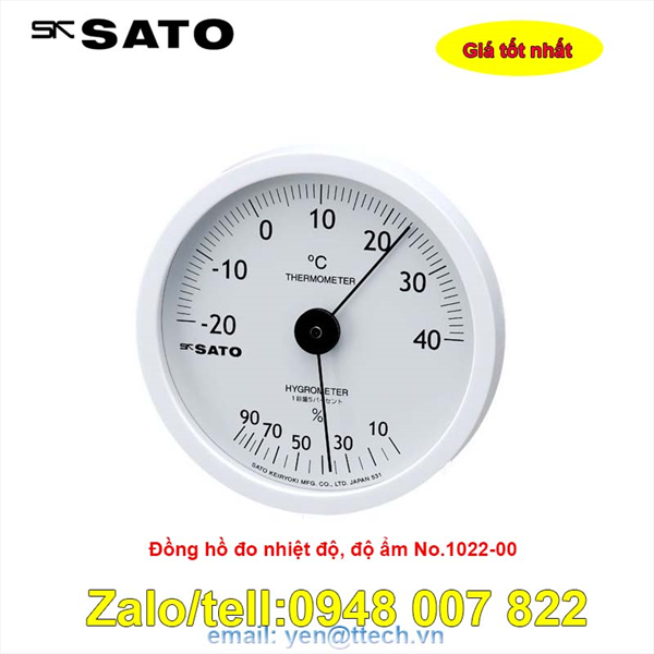 Đồng hồ đo nhiệt độ độ ẩm Sato No.1022-00
